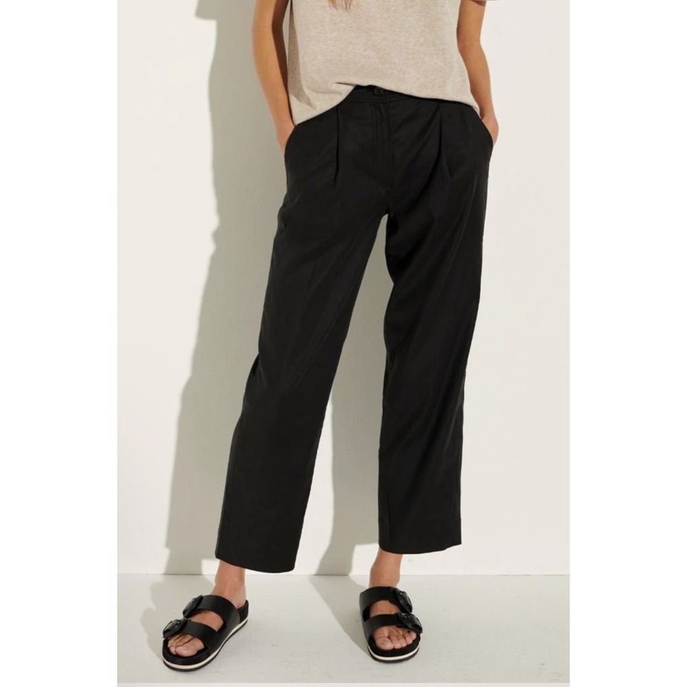 The Reset Black Pleated High Waist Wide Leg Pants Women Size‎ M